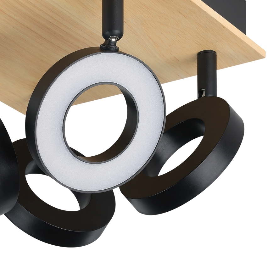 Eglo - LED-spottarmatur 4xLED/4,2W/230V svart/brun