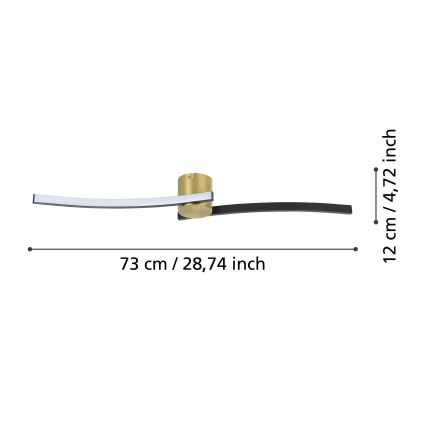 Eglo - LED taklampa LED/12W/230V 4000K svart