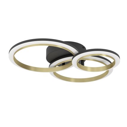 Eglo - LED Dimbar taklampa LED/20W/230V 4000K svart/guld