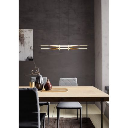 Eglo - LED-hänglampa på vajer LED/21W/230V guldig