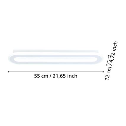 Eglo - LED Dimbar taklampa LED/20W/230V 2700-6500K vit + fjärrkontroll