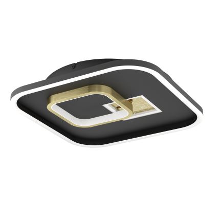 Eglo - LED taklampa LED/16,2W/230V + LED/9,2W 38x38 cm svart/guld