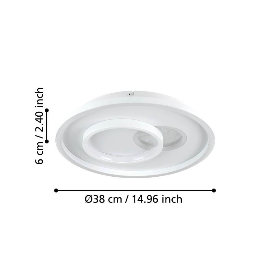 Eglo - LED taklampa LED/14W/230V + LED/8,5W Ø 38 cm vit