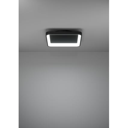 Eglo - LED Dimbar taklampa LED/12W/230V 2700-6500K svart + fjärrkontroll