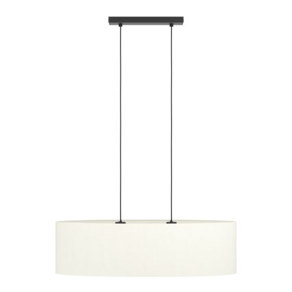 Eglo - Ljuskrona med textilsladd 2xE27/60W/230V vit