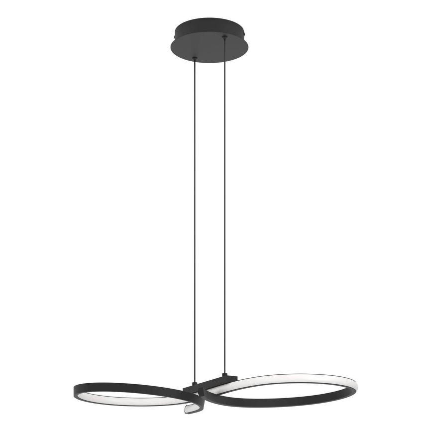 Eglo - LED ljuskrona med textilsladd LED/21W/230V 3000K svart