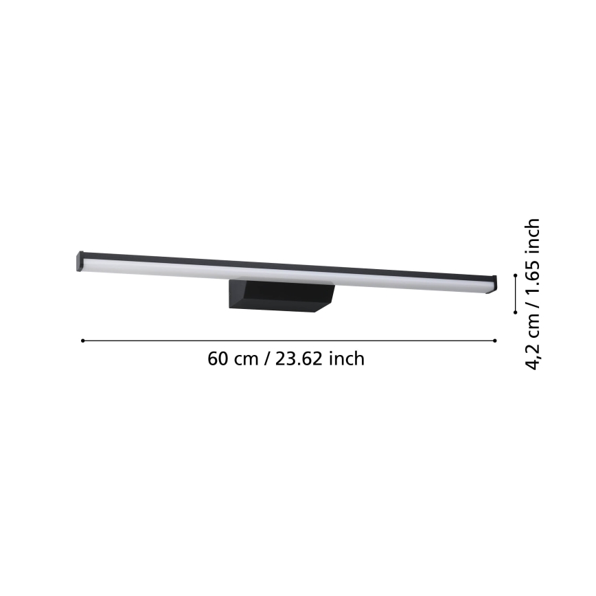 Eglo - LED RGBW Ljusreglerad badrum spegelbelysning LED/12W/230V 2700-6500K IP44 svart