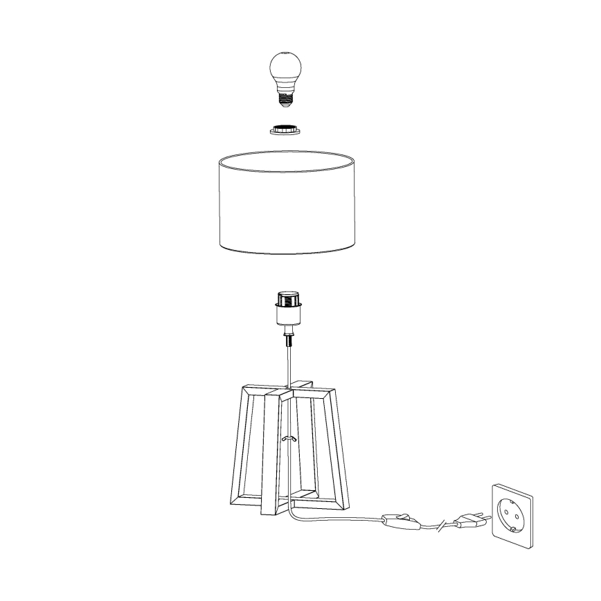 Eglo - Bordslampa 1xE27/60W/230V