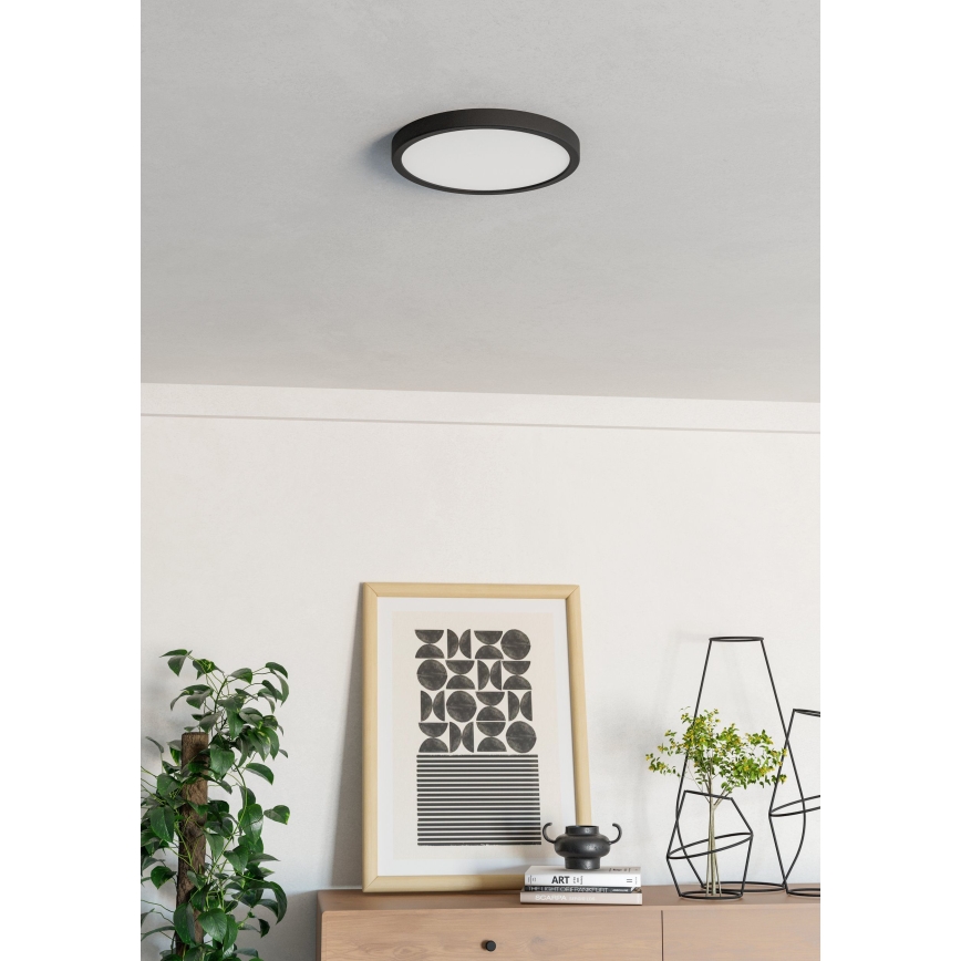 Eglo - LED taklampa LED/14,2W/230V 2700/4000/6500K Ø 27,8 cm svart