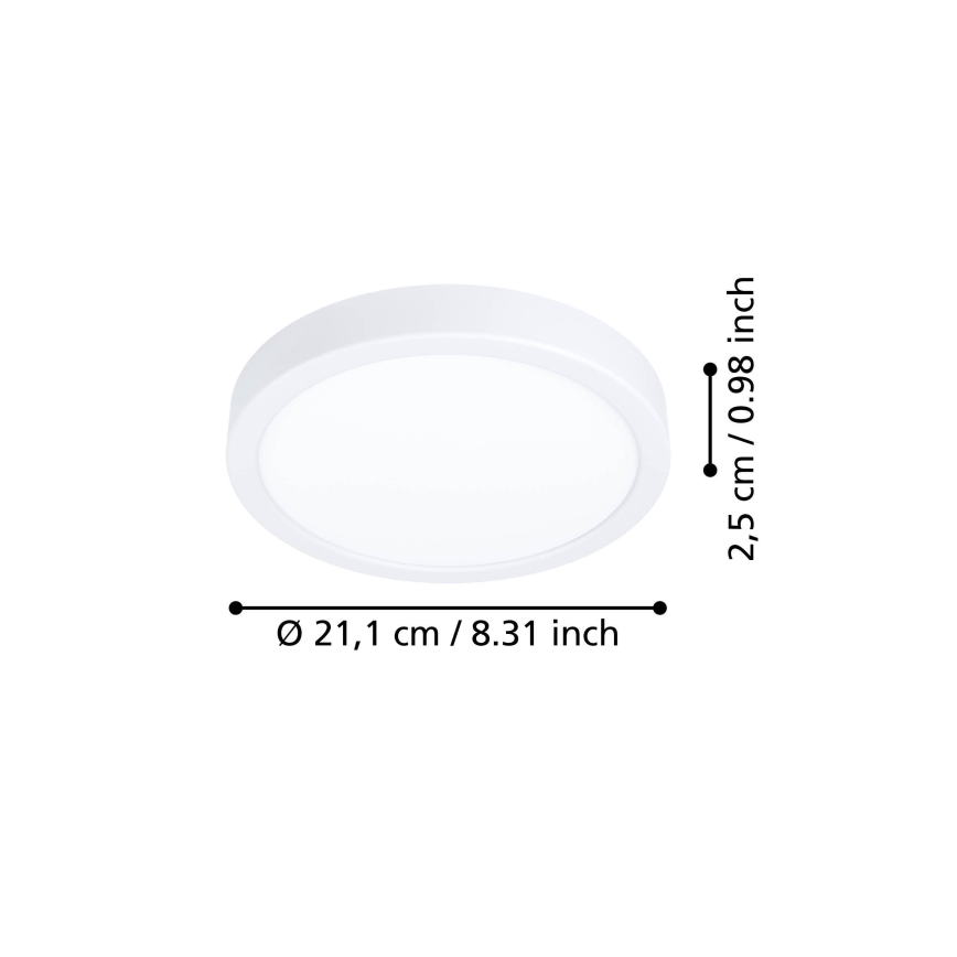 Eglo - LED-taklampa LED/11,5W/230V 2700/4000/6500K Ø 21,1 cm vit