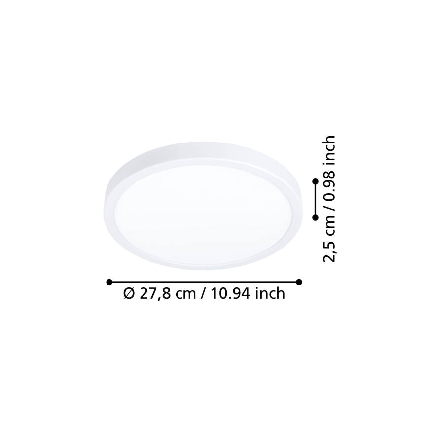Eglo - LED taklampa LED/14,2W/230V 2700/4000/6500K Ø 27,8 cm vit