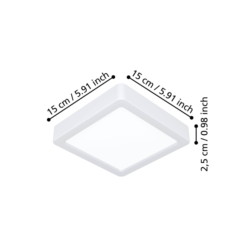 Eglo - LED taklampa LED/7W/230V 2700/4000/6500K 15x15 cm vit