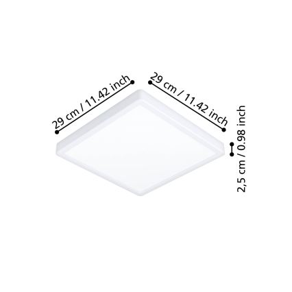 Eglo - LED taklampa LED/13W/230V 2700/4000/6500K 29x29 cm vit
