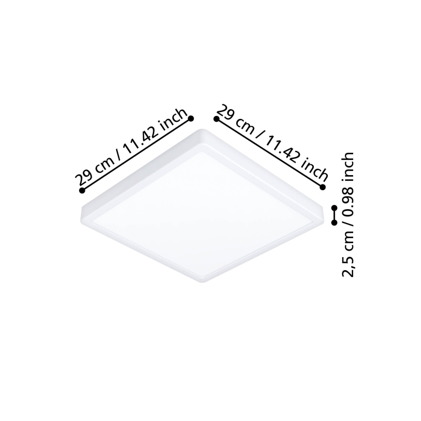 Eglo - LED taklampa LED/13W/230V 2700/4000/6500K 29x29 cm vit
