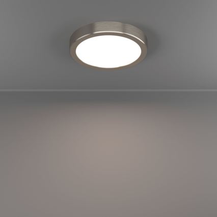 Eglo - LED-taklampa 7,5 W/230 V, 2700/4000/6500 K, Ø 16,6 cm, mattkrom