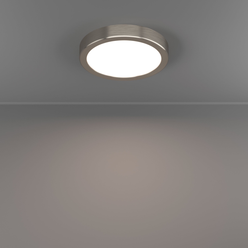Eglo - LED-taklampa 7,5 W/230 V, 2700/4000/6500 K, Ø 16,6 cm, mattkrom