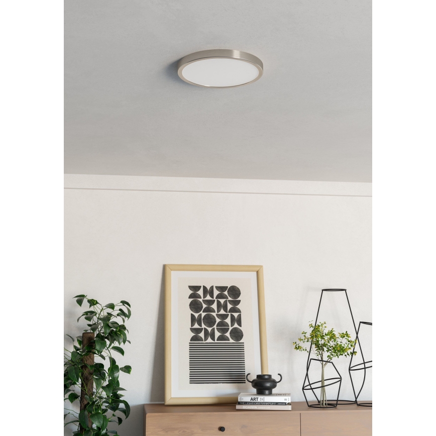 Eglo - LED-taklampa LED/14,2W/230V 2700/4000/6500K Ø 27,8 cm mattkrom