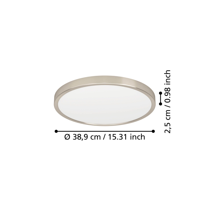Eglo - LED taklampa LED/17W/230V 2700/4000/6500K Ø 38,9 cm mattkrom