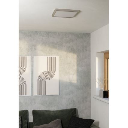 Eglo - LED taklampa LED/13W/230V 2700/4000/6500K 29x29 cm mattkrom