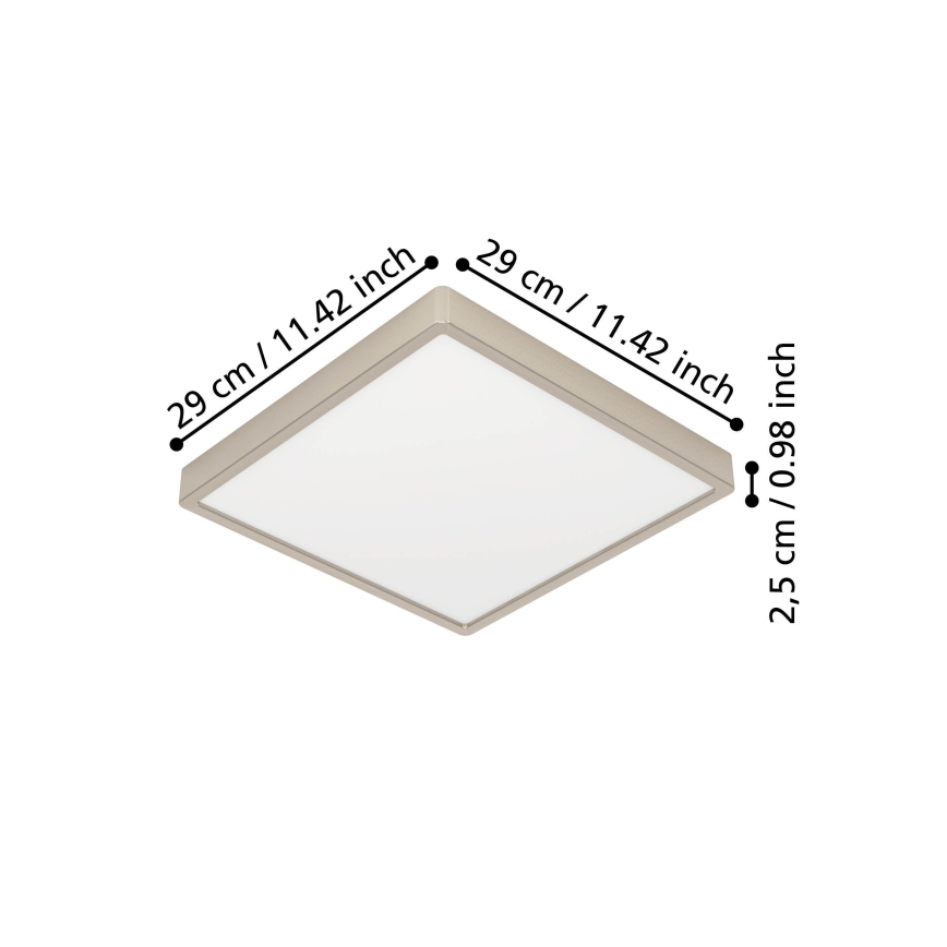 Eglo - LED taklampa LED/13W/230V 2700/4000/6500K 29x29 cm mattkrom