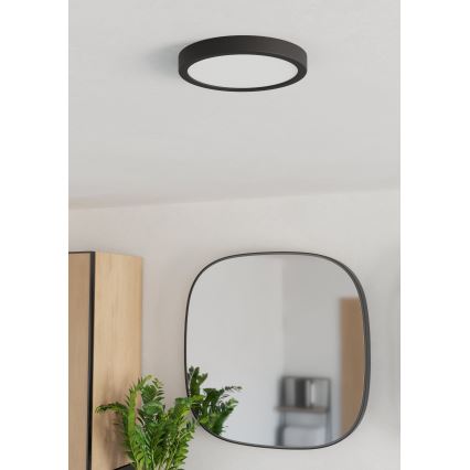 Eglo - LED badrumstaklampa LED/11,5W/230V 2700/4000/6500K Ø 21,1 cm IP44 svart