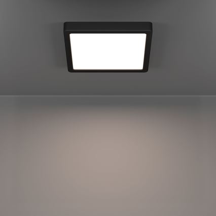 Eglo - LED taklampa för badrum LED/10,5W/230V 2700/4000/6500K 22x22 cm IP44 svart