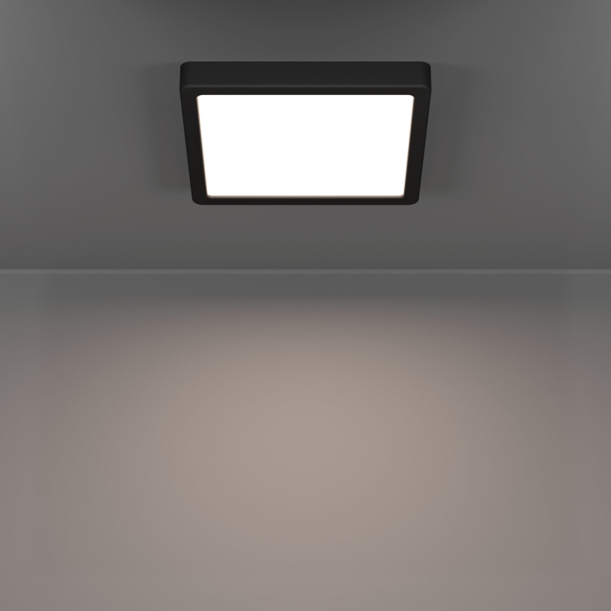 Eglo - LED taklampa för badrum LED/10,5W/230V 2700/4000/6500K 22x22 cm IP44 svart