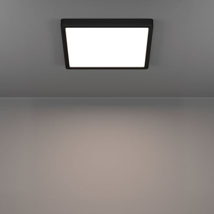 Eglo - LED taklampa för badrum LED/13W/230V 29x29 cm IP44 svart