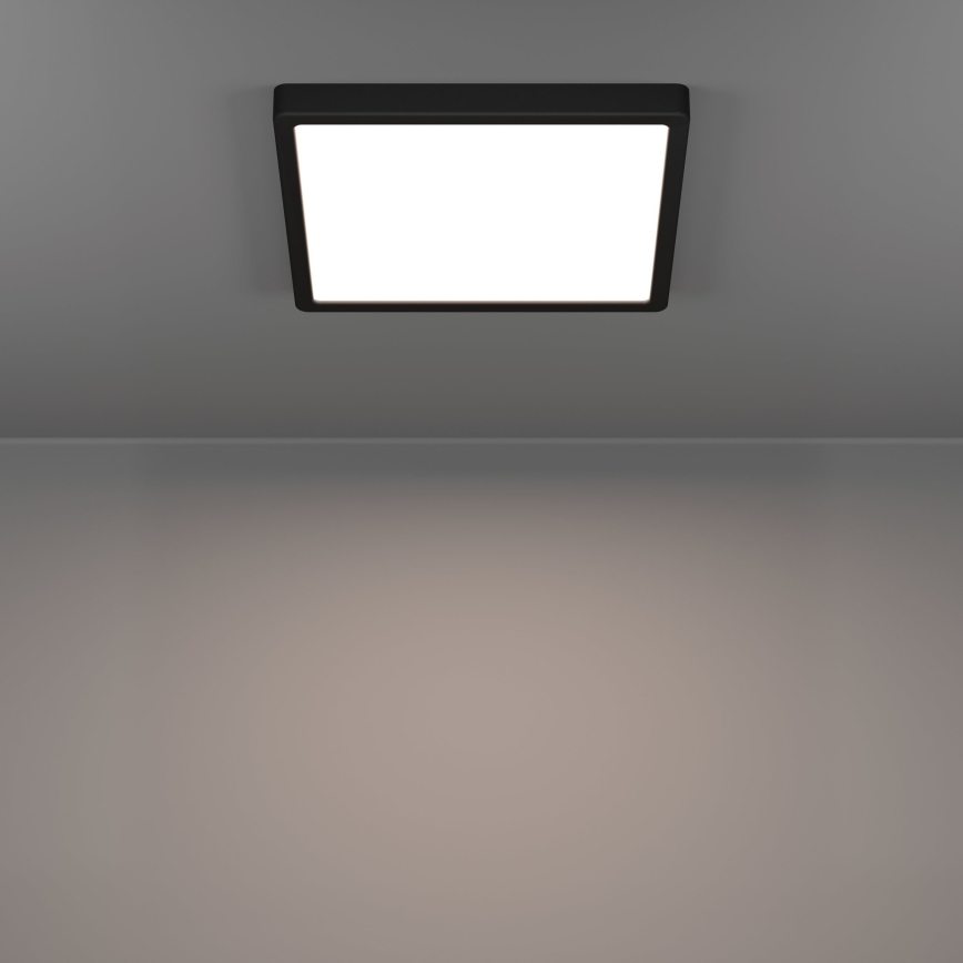 Eglo - LED taklampa för badrum LED/13W/230V 29x29 cm IP44 svart