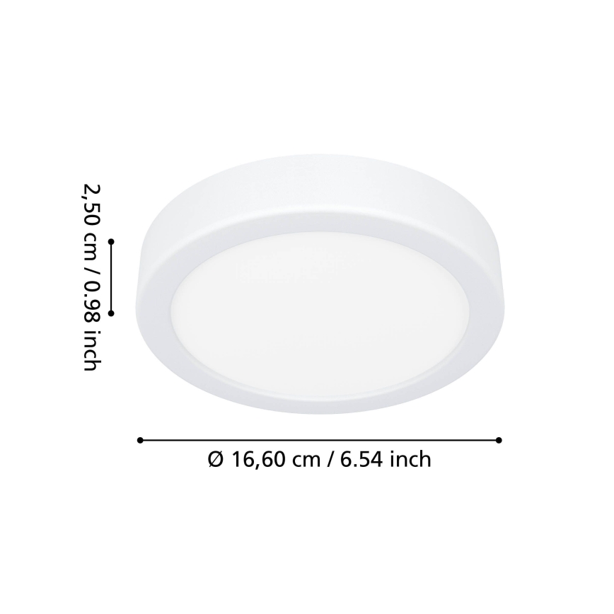 Eglo - LED badrumsplafond LED/7,5W/230V 2700/4000/6500K Ø 16,6 cm IP44 vit