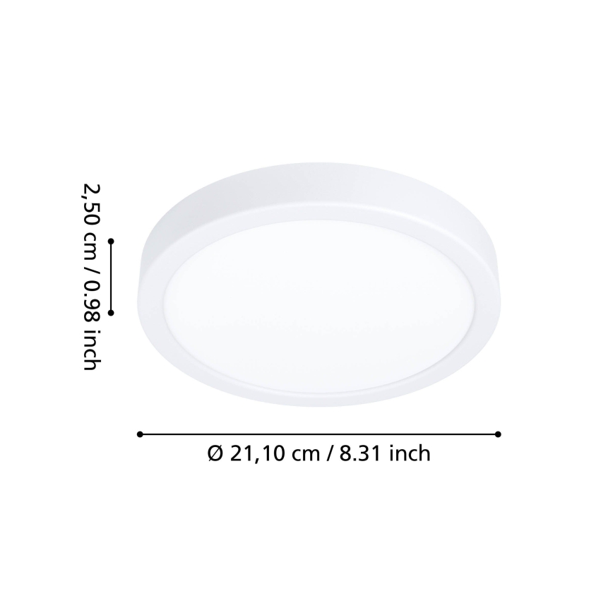 Eglo - LED-taklampa för badrum LED/11,5W/230V 2700/4000/6500K Ø 21,1 cm IP44 vit