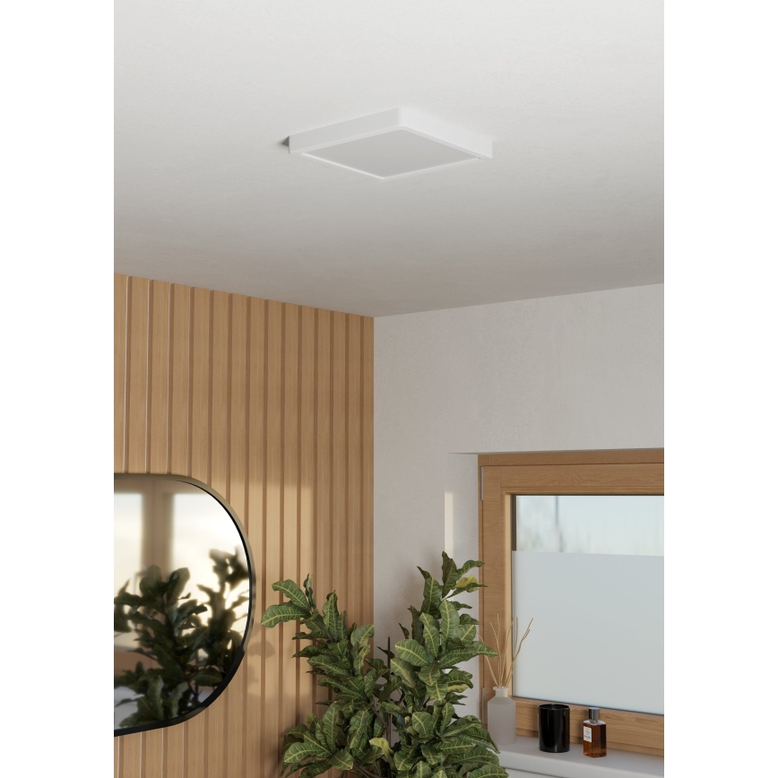 Eglo - LED badrumstaklampa LED/10,5W/230V 2700/4000/6500K 22x22 cm IP44 vit