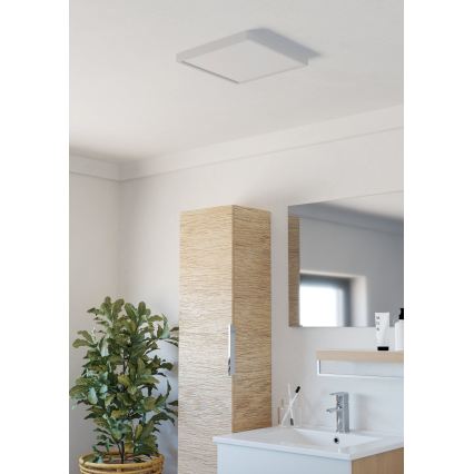 Eglo - LED badrumstaklampa LED/13W/230V 29x29 cm IP44 vit