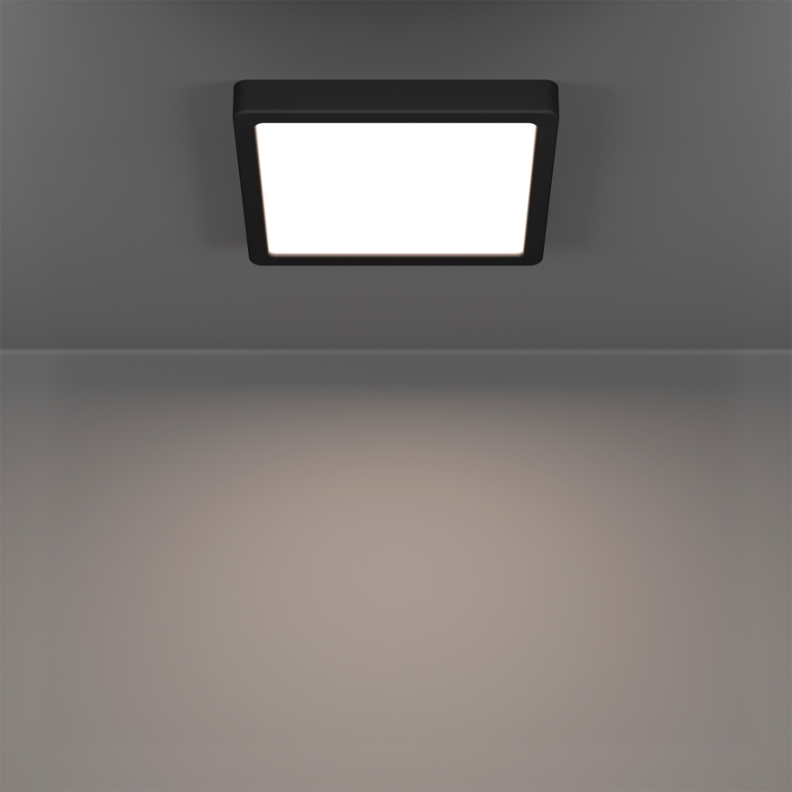 Eglo - LED RGBW dimbar takarmatur för badrum LED/10,5W/230V 2700-6500K 22x22 cm IP44 svart