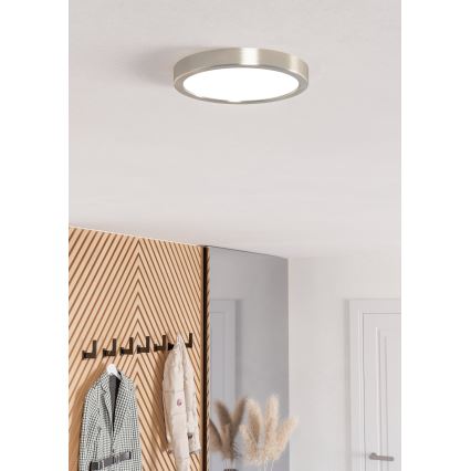 Eglo - LED RGBW dimmbar badrumsarmatur LED/11,2W/230V 2700–6500K Ø 21,1 cm IP44 mattkrom