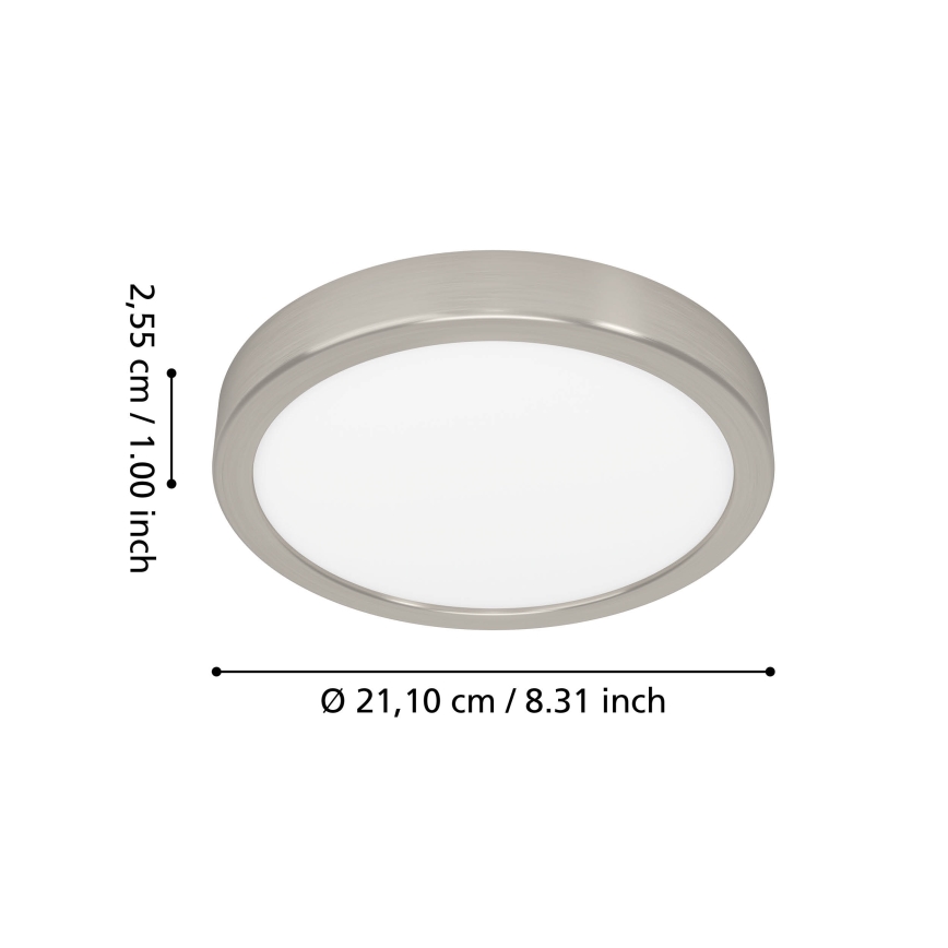 Eglo - LED RGBW dimmbar badrumsarmatur LED/11,2W/230V 2700–6500K Ø 21,1 cm IP44 mattkrom