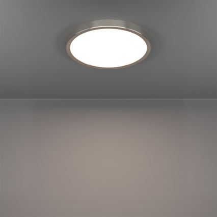 Eglo - LED RGBW dimmbar badrumstaklampa LED/14,3W/230V 2700-6500K Ø 27,8 cm IP44 mattkrom