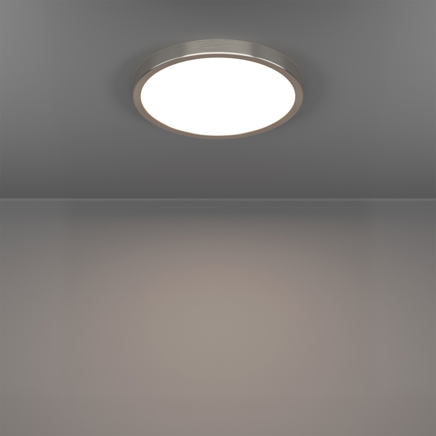 Eglo - LED RGBW dimmbar badrumstaklampa LED/14,3W/230V 2700-6500K Ø 27,8 cm IP44 mattkrom