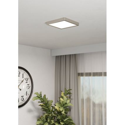 Eglo - LED RGBW Dimmbar badrumstaklampa LED/10,5W/230V 2700-6500K 22x22 cm IP44 mattkrom