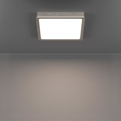 Eglo - LED RGBW Dimmbar badrumstaklampa LED/10,5W/230V 2700-6500K 22x22 cm IP44 mattkrom