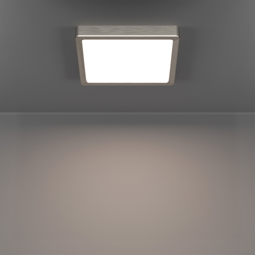 Eglo - LED RGBW Dimmbar badrumstaklampa LED/10,5W/230V 2700-6500K 22x22 cm IP44 mattkrom