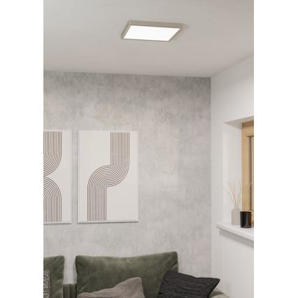 Eglo - LED RGBW dimbar badrumsarmatur LED/13,5W/230V 2700-6500K 29,5x29,5 cm IP44 mattkrom