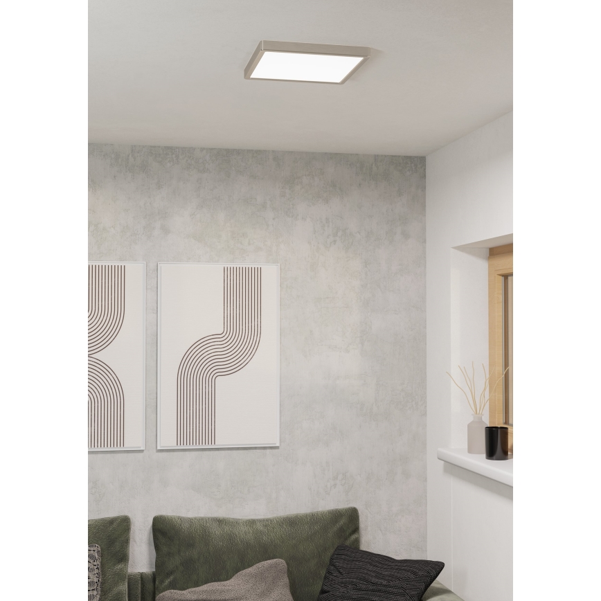 Eglo - LED RGBW dimbar badrumsarmatur LED/13,5W/230V 2700-6500K 29,5x29,5 cm IP44 mattkrom