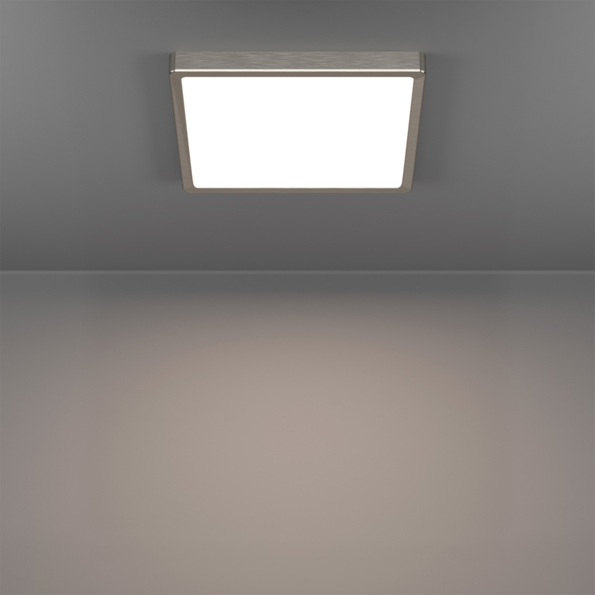 Eglo - LED RGBW dimbar badrumsarmatur LED/13,5W/230V 2700-6500K 29,5x29,5 cm IP44 mattkrom
