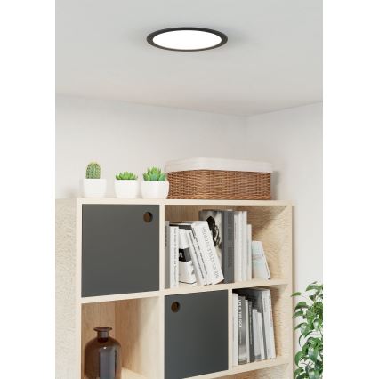 Eglo - LED-infälld taklampa LED/18,5W/230V 2700/4000/6500K Ø 21,6 cm svart