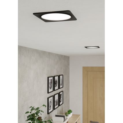 Eglo - infälld LED-takarmatur 10,5 W/230 V 2700/4000/6500 K 16,6x16,6 cm svart