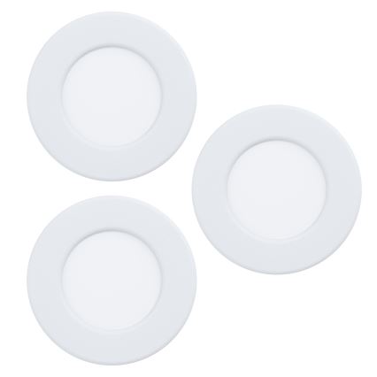Eglo - Set med 3 infällda LED-armaturer LED/3,7W/230V 2700/4000/6500K Ø 8,8 cm vit