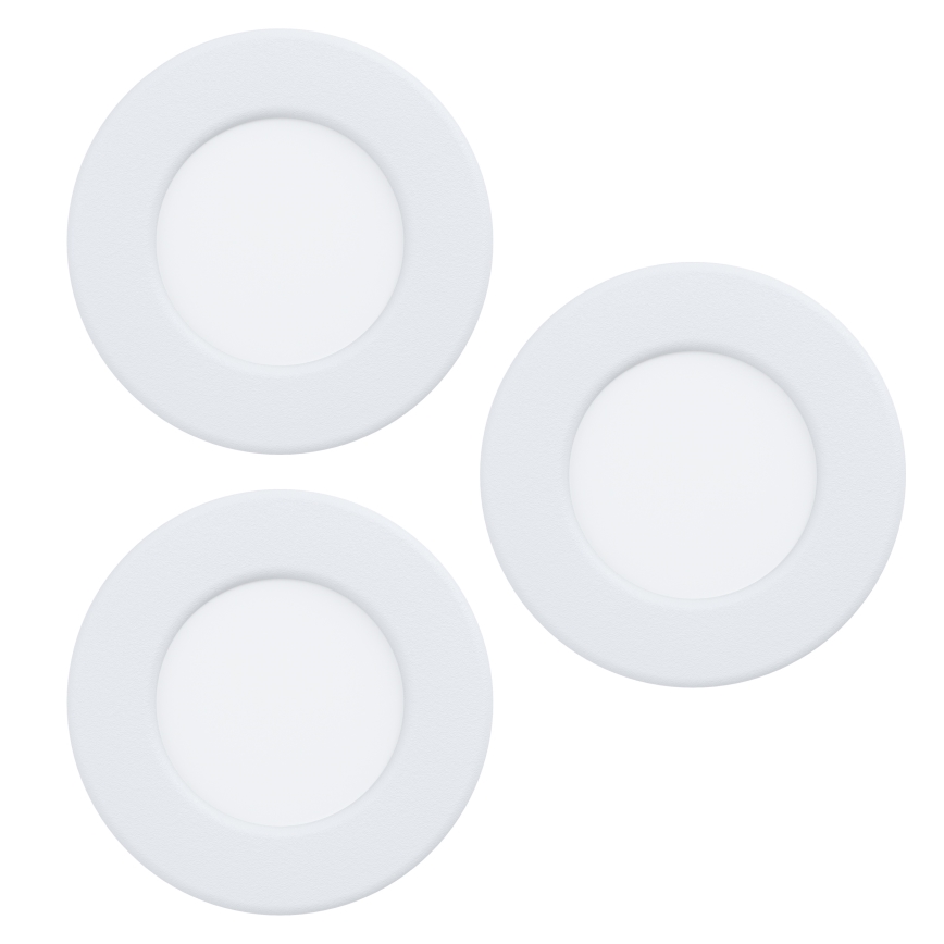 Eglo - Set med 3 infällda LED-armaturer LED/3,7W/230V 2700/4000/6500K Ø 8,8 cm vit