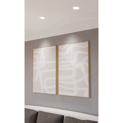 Eglo - LED infälld takarmatur LED/6,3W/230V 2700/4000/6500K Ø 11,9 cm vit