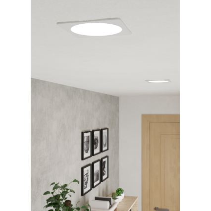 Eglo - Infälld LED-taklampa 10,5W/230V 2700/4000/6500K 16,6x16,6 cm vit